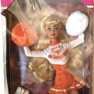 Barbie University of Texas  Cheerleader Doll, New In Box, Vintage